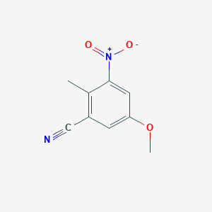 B1423619 5-Methoxy-2-methyl-3-nitrobenzonitrile CAS No. 1082040-58-1