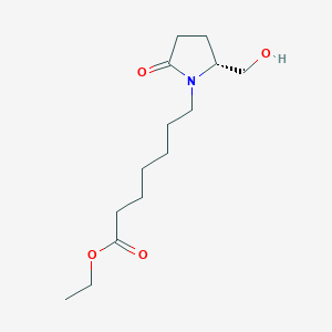 molecular formula C14H25NO4 B14236194 Ethyl 7-[(2R)-2-(hydroxymethyl)-5-oxopyrrolidin-1-yl]heptanoate CAS No. 346672-97-7