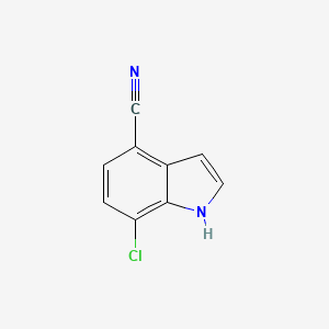 molecular formula C9H5ClN2 B1423623 7-氯-1H-吲哚-4-腈 CAS No. 1167056-48-5
