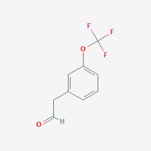 molecular formula C9H7F3O2 B1423642 2-(3-(トリフルオロメトキシ)フェニル)アセトアルデヒド CAS No. 944898-37-7