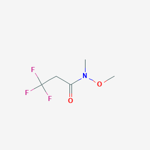 molecular formula C5H8F3NO2 B1423654 3,3,3-三氟-N-甲氧基-N-甲基丙酰胺 CAS No. 1260812-72-3