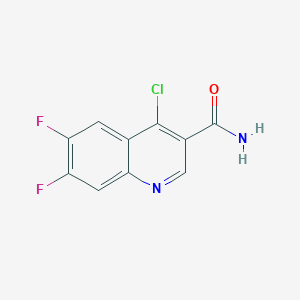 molecular formula C10H5ClF2N2O B1423662 4-氯-6,7-二氟喹啉-3-甲酰胺 CAS No. 1049677-60-2