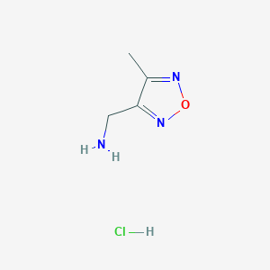 molecular formula C4H8ClN3O B1423665 (4-Methyl-1,2,5-oxadiazol-3-yl)methanamine hydrochloride CAS No. 1159825-48-5
