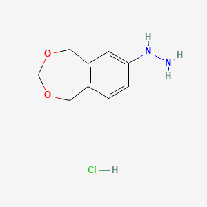 molecular formula C9H13ClN2O2 B1423667 1,5-二氢-2,4-苯并二氧杂戊环-7-基肼盐酸盐 CAS No. 1303994-02-6