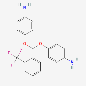 molecular formula C20H17F3N2O2 B14236675 4,4'-[{[2-(Trifluoromethyl)phenyl]methylene}bis(oxy)]dianiline CAS No. 500732-90-1