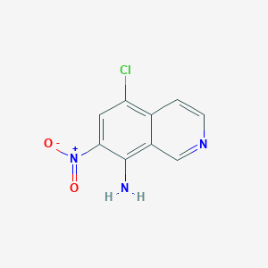 molecular formula C9H6ClN3O2 B1423674 5-氯-7-硝基异喹啉-8-胺 CAS No. 1246738-26-0