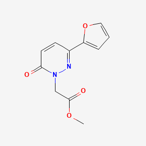 molecular formula C11H10N2O4 B1423678 methyl [3-(furan-2-yl)-6-oxopyridazin-1(6H)-yl]acetate CAS No. 1232776-63-4