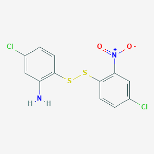 5-Chloro-2-[(4-chloro-2-nitrophenyl)disulfanyl]aniline