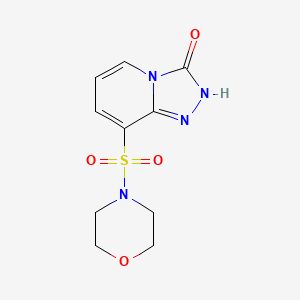 molecular formula C10H12N4O4S B1423683 8-(吗啉-4-基磺酰基)[1,2,4]三唑并[4,3-a]吡啶-3(2H)-酮 CAS No. 1291486-75-3