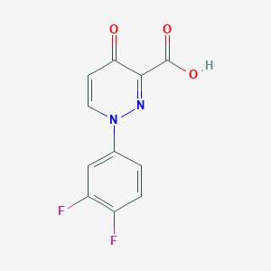 molecular formula C11H6F2N2O3 B1423684 1-(3,4-二氟苯基)-4-氧代-1,4-二氢哒嗪-3-羧酸 CAS No. 1291487-13-2