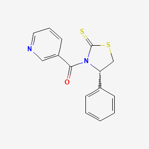 [(4S)-4-phenyl-2-sulfanylidene-1,3-thiazolidin-3-yl]-pyridin-3-ylmethanone