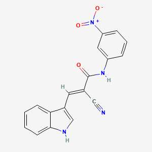 (E)-2-cyano-3-(1H-indol-3-yl)-N-(3-nitrophenyl)acrylamide