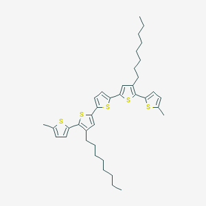 2-(5-Methylthiophen-2-yl)-5-[5-[5-(5-methylthiophen-2-yl)-4-octylthiophen-2-yl]thiophen-2-yl]-3-octylthiophene