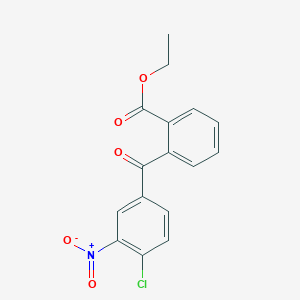 molecular formula C16H12ClNO5 B142369 2-(4-氯-3-硝基苯甲酰)苯甲酸乙酯 CAS No. 140861-42-3