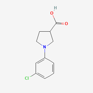 B1423692 1-(3-Chlorophenyl)pyrrolidine-3-carboxylic acid CAS No. 1086374-92-6