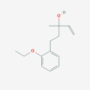 molecular formula C14H20O2 B14236962 5-(2-Ethoxyphenyl)-3-methylpent-1-en-3-ol CAS No. 241818-42-8