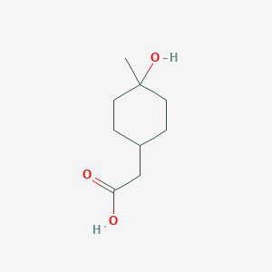 molecular formula C9H16O3 B1423699 2-(4-羟基-4-甲基环己基)乙酸 CAS No. 928063-59-6