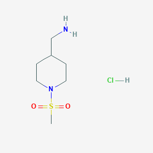 molecular formula C7H17ClN2O2S B1423709 [1-(甲磺酰基)哌啶-4-基]甲胺盐酸盐 CAS No. 851308-25-3