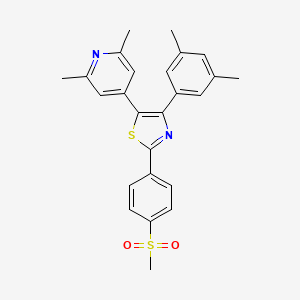 4-{4-(3,5-Dimethylphenyl)-2-[4-(methanesulfonyl)phenyl]-1,3-thiazol-5-yl}-2,6-dimethylpyridine