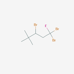 molecular formula C7H12Br3F B14237177 Pentane, 1,1,3-tribromo-1-fluoro-4,4-dimethyl- CAS No. 511533-69-0