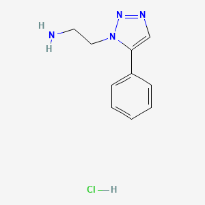 molecular formula C10H13ClN4 B1423718 2-(5-Phenyl-[1,2,3]triazol-1-YL)-ethylamine hydrochloride CAS No. 1187928-66-0