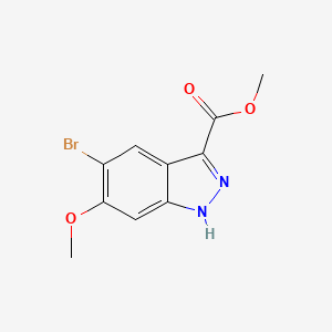molecular formula C10H9BrN2O3 B1423721 5-溴-6-甲氧基-1H-吲唑-3-羧酸甲酯 CAS No. 1134328-15-6