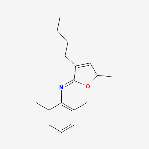 Benzenamine, N-(3-butyl-5-methyl-2(5H)-furanylidene)-2,6-dimethyl-