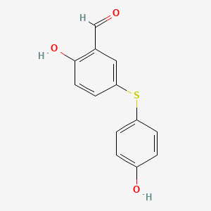 2-Hydroxy-5-[(4-hydroxyphenyl)sulfanyl]benzaldehyde