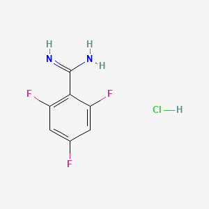 molecular formula C7H6ClF3N2 B1423741 2,4,6-三氟苯并酰胺盐酸盐 CAS No. 1006047-63-7