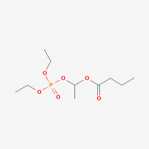 Butanoic acid, 1-[(diethoxyphosphinyl)oxy]ethyl ester