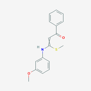 3-(3-Methoxyanilino)-3-(methylsulfanyl)-1-phenylprop-2-en-1-one