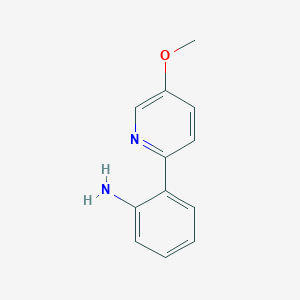 molecular formula C12H12N2O B1423745 2-(5-甲氧基吡啶-2-基)苯胺 CAS No. 885280-91-1