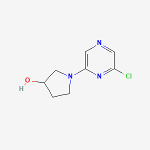 molecular formula C8H10ClN3O B1423749 1-(6-氯-2-吡嗪基)-3-吡咯烷醇 CAS No. 959239-43-1