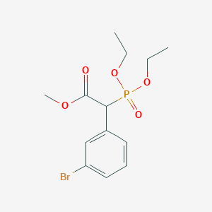 molecular formula C13H18BrO5P B1423751 (二乙氧基-磷酰基)-(3-溴-苯基)-乙酸 CAS No. 1396967-45-5