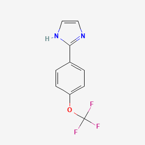 molecular formula C10H7F3N2O B1423755 2-(4-(三氟甲氧基)苯基)-1H-咪唑 CAS No. 885271-86-3