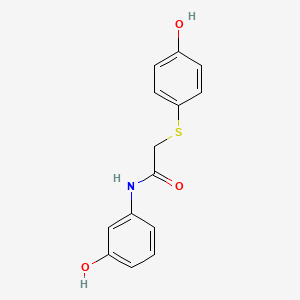 N-(3-Hydroxyphenyl)-2-[(4-hydroxyphenyl)sulfanyl]acetamide