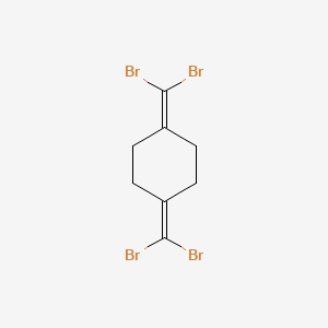 molecular formula C8H8Br4 B14237695 1,4-Bis(dibromomethylidene)cyclohexane CAS No. 214779-00-7