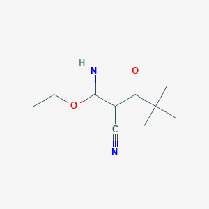 Propan-2-yl 2-cyano-4,4-dimethyl-3-oxopentanimidate