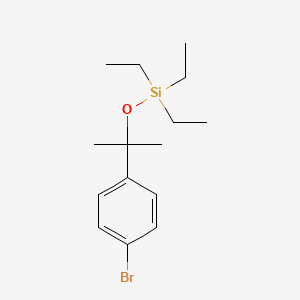 {[2-(4-Bromophenyl)propan-2-yl]oxy}(triethyl)silane