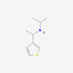 B1423771 (Propan-2-yl)[1-(thiophen-3-yl)ethyl]amine CAS No. 1250599-64-4