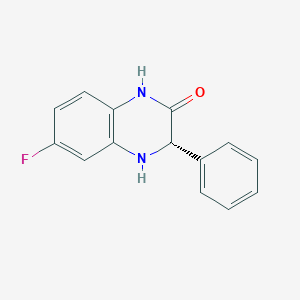 (3S)-6-Fluoro-3-phenyl-3,4-dihydroquinoxalin-2(1H)-one