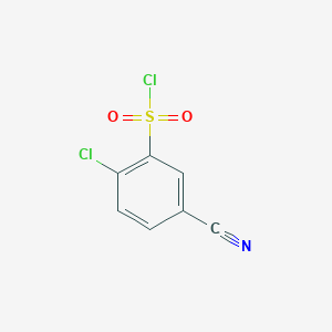 molecular formula C7H3Cl2NO2S B1423773 2-氯-5-氰基苯-1-磺酰氯 CAS No. 942199-56-6