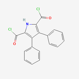 molecular formula C18H11Cl2NO2 B14237745 1H-Pyrrole-2,5-dicarbonyl dichloride, 3,4-diphenyl- CAS No. 365214-51-3