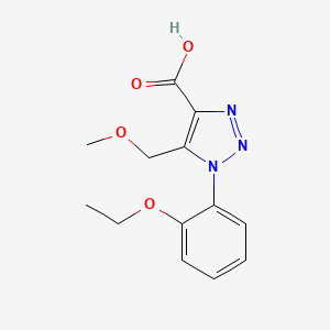 molecular formula C13H15N3O4 B1423775 1-(2-ethoxyphenyl)-5-(methoxymethyl)-1H-1,2,3-triazole-4-carboxylic acid CAS No. 1267198-01-5