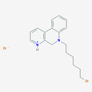 6-(6-Bromohexyl)-5,6-dihydrobenzo[f][1,7]naphthyridin-4-ium bromide