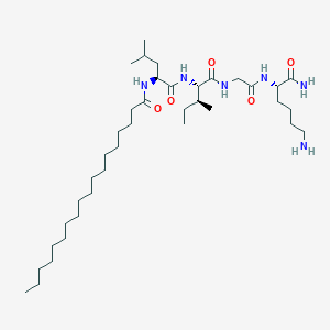 L-Lysinamide, N-(1-oxooctadecyl)-L-leucyl-L-isoleucylglycyl-