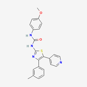 N-(4-Methoxyphenyl)-N'-[4-(3-methylphenyl)-5-(pyridin-4-yl)-1,3-thiazol-2-yl]urea