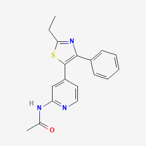 N-[4-(2-Ethyl-4-phenyl-1,3-thiazol-5-yl)pyridin-2-yl]acetamide