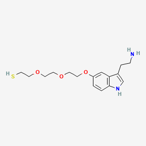 2-[2-[2-[[3-(2-aminoethyl)-1H-indol-5-yl]oxy]ethoxy]ethoxy]ethanethiol