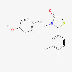 2-(3,4-Dimethylphenyl)-3-[2-(4-methoxyphenyl)ethyl]-1,3-thiazolidin-4-one